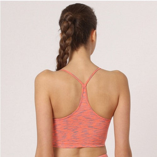 Top deportivo mujer crop espalda olímpica tiro medio secado rápido, diseño moderno cuello alto, color coral, textura suave, ideal gimnasio, urbano o relax, máxima libertad movimiento, talla L disponible, cómodo, versátil ✅Entrega 24/48h