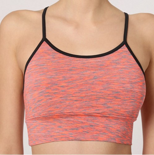 Top Deportivo Mujer Tirantes Soporte Medio Fitness Running Yoga Brassier Crop Suave Transpirable Comodidad Diseño Moderno Color Salmón Talla S Ideal Rutinas Actividad Física Versátil ✅Entrega 24/48h