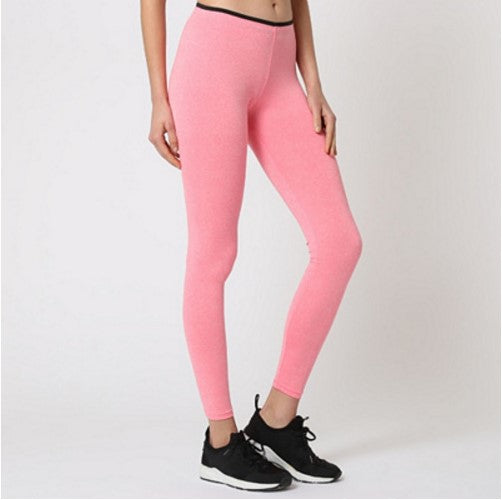 Legging deportivo mujer, yoga, running, modelo Gym&Soul P40047, tejido elástico, efecto jaspeado, banda cintura contraste, color rosa, talla L, comodidad máxima, versatilidad gimnasio urbano, look moderno ✅Entrega 24/48h