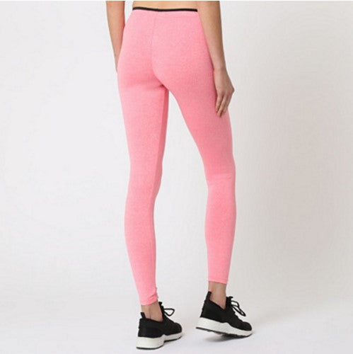 Legging deportivo mujer, yoga, running, modelo Gym&Soul P40047, tejido elástico, efecto jaspeado, banda cintura contraste, color rosa, talla L, comodidad máxima, versatilidad gimnasio urbano, look moderno ✅Entrega 24/48h