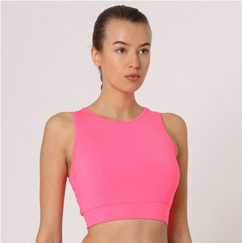 Top deportivo mujer sin costuras, crop top fit, tirantes anchos, tejido suave, corte ajustado, ideal fitness, yoga, deporte, color fucsia, talla L, comodidad máxima, transpirable, urbano y versátil ✅Entrega 24/48h