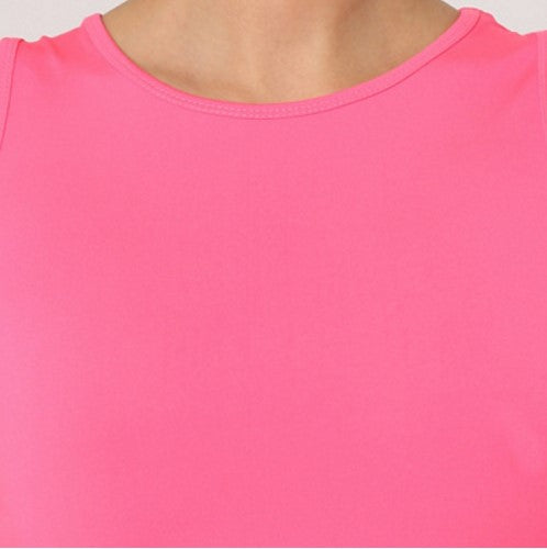 Top deportivo mujer sin costuras, crop top fit, tirantes anchos, tejido suave, corte ajustado, ideal fitness, yoga, deporte, color fucsia, talla L, comodidad máxima, transpirable, urbano y versátil ✅Entrega 24/48h