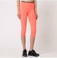 Legging deportivo mujer, leggings fitness, modelo Gym&Soul P40068, tejido elástico, cintura contraste, corte capri, ideal entrenamiento, color rosa, talla L, cómodo, versátil, transpirable ✅Entrega 24/48h