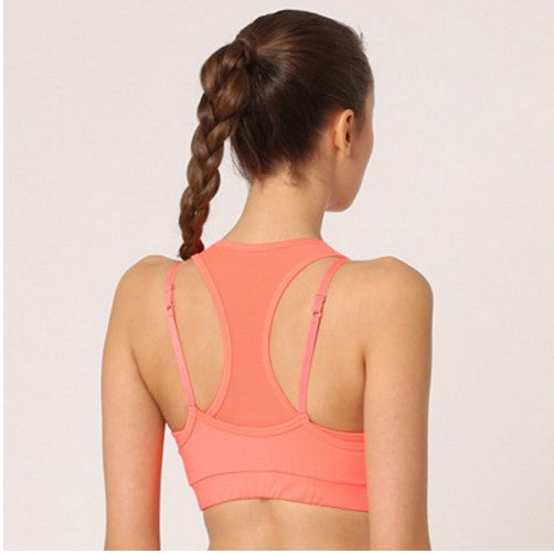 Top deportivo mujer sujetador tirantes ajustables gym racerback mesh transpirable cierre elástico forro interior fitness yoga running cómodo Rosa talla L ✅Entrega 24/48h