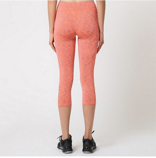 Legging deportivo mujer, pantalón fitness, diseño jaspeado, abertura lateral, tiro alto, elástico, estilo moderno, color rosa, talla L, comodidad y ajuste óptimo para gym yoga entrenamiento ✅Entrega 24/48h