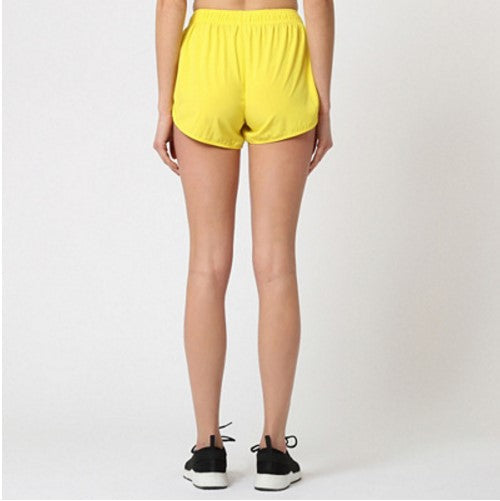 Short deportivo mujer running ultraligero, pantalón corto fitness, diseño ligero, cintura elástica, color amarillo, estilo casual, talla L, ideal entrenamiento, ofrece frescura y libertad de movimiento ✅Entrega 24/48h