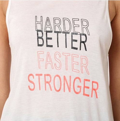 Camiseta deportiva tirantes mujer top sin mangas gym fitness running modelo P40162 estampado motivacional tejido ligero cuello redondo cómoda transpirable Blanco L ✅Entrega 24/48h