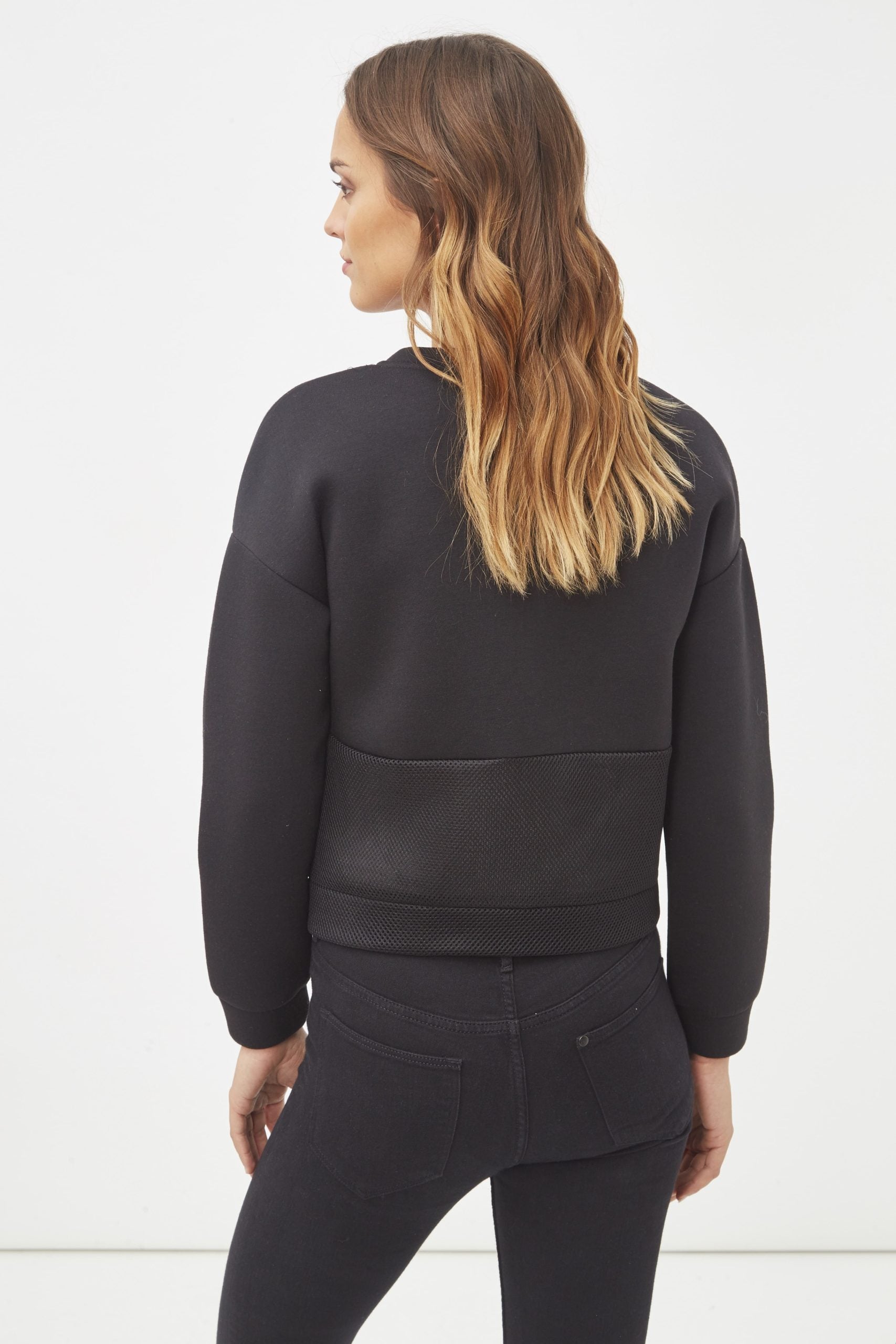 Chaqueta bomber mujer, cazadora urbana, tejido ligero, cremallera frontal, diseño inicial bordada, estilo casual, corte regular, negro, talla 36, versátil para looks diarios, cómoda y moderna ✅Entrega 24/48h