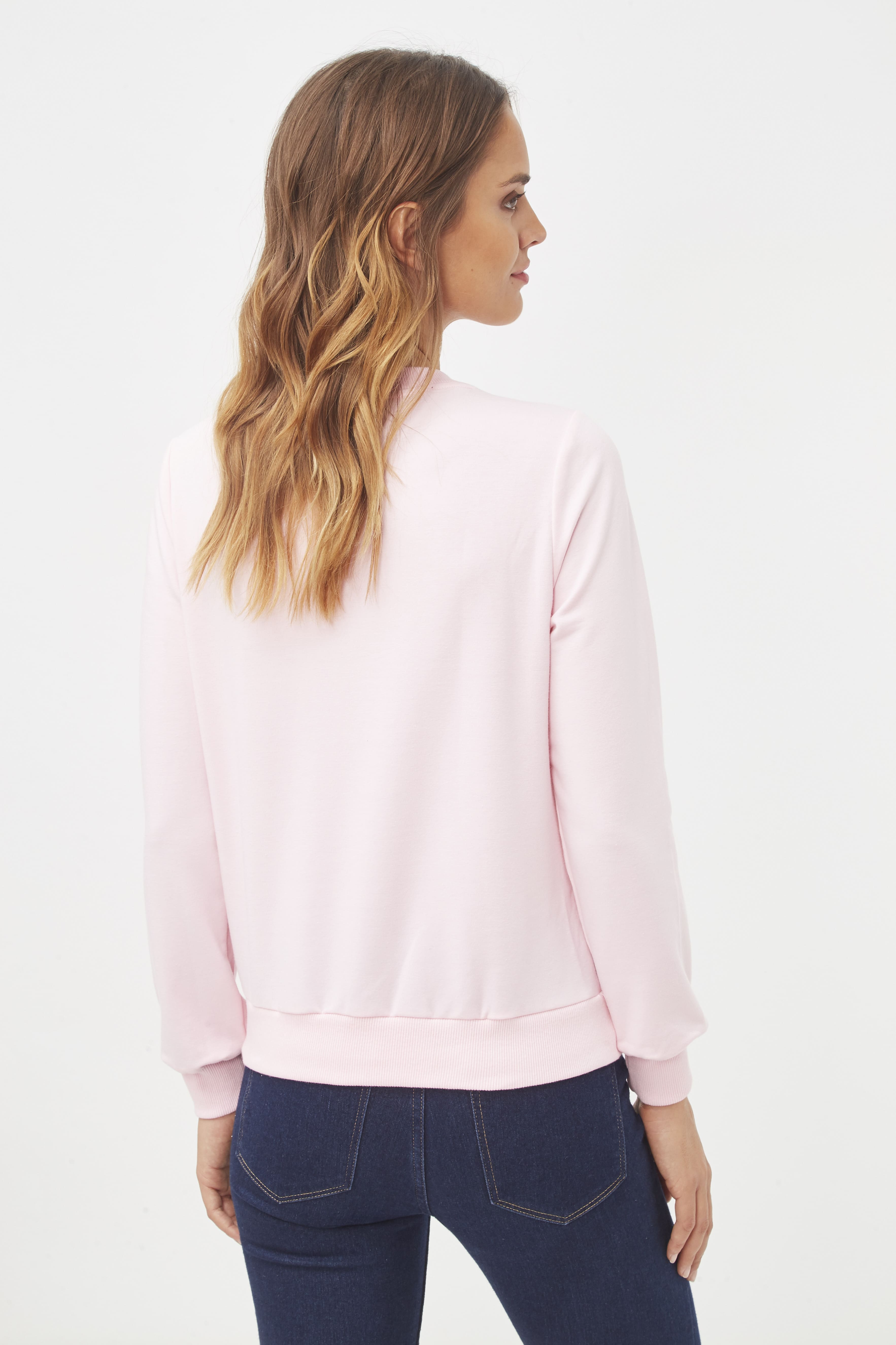 Sudadera con Estampado Tornasolado, Cuello Redondo y Manga Larga - SI-150018