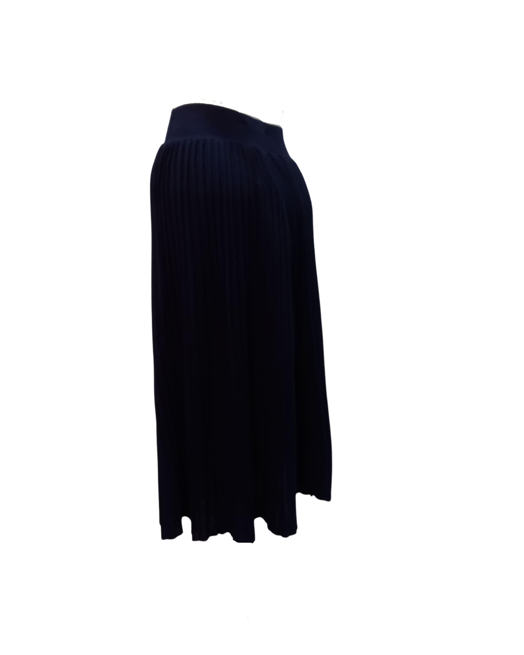 Falda midi mujer, skirt plisada, tiro medio, cintura elástica, sin cierre, diseño elegante, color azul marino, cómoda, versátil, talla 36, outfit femenino oficina y casual ✅Entrega 24/48h