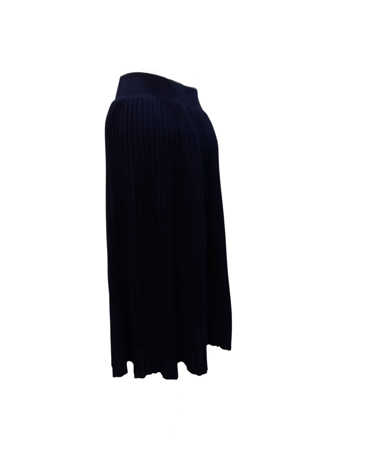 Falda midi mujer, skirt plisada, tiro medio, cintura elástica, sin cierre, diseño elegante, color azul marino, cómoda, versátil, talla 36, outfit femenino oficina y casual ✅Entrega 24/48h