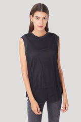 Blusa Mujer Sin Mangas Top Malla Ligera Casual Cuello Redondo Fresca Versátil Urbana Estilo Moderno Color Negro Talla 36 Ideal Outfit Diario Combinable Jeans Pantalón Elegante Cómoda ✅Entrega 24/48h