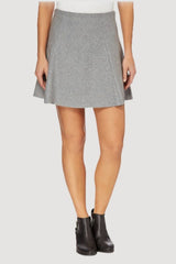 Falda corta mujer gris, minifalda paño avolantada, cremallera trasera, estilo casual elegante, cómoda y versátil, talla 36, textura suave, ideal looks diarios o trabajo ✅Entrega 24/48h