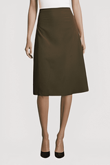 Falda corta mujer, falda poliéster, diseño clásico, corte recto, cremallera trasera, color marrón, tejido ligero, elegante y versátil, talla 36, look casual o formal, fácil de combinar ✅Entrega 24/48h