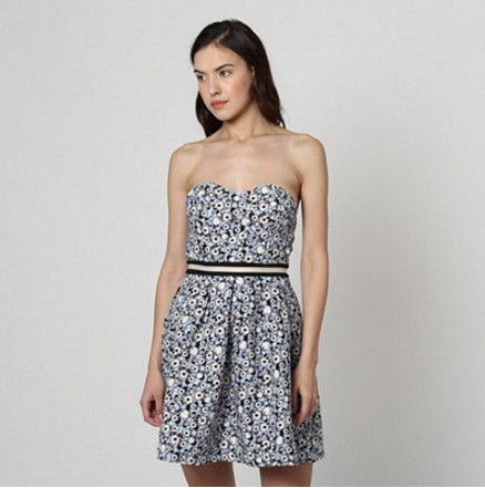 Vestido mujer conjunto vestido bolero corte evasé floral cierre cremallera cinturón decorativo forro elegante cómodo ideal eventos primavera verano talla L azul flores ✅Entrega 24/48h