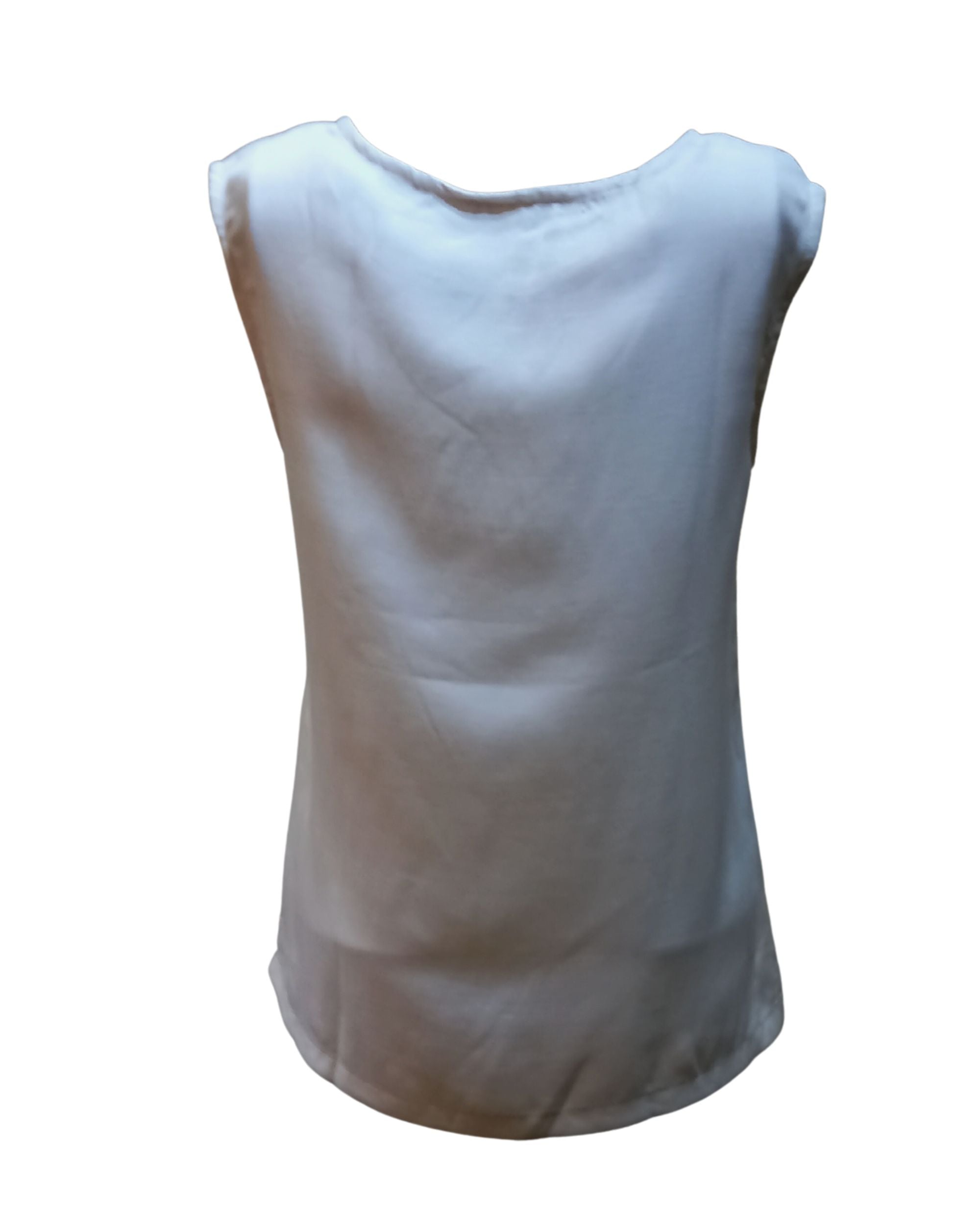 Top mujer sin mangas camiseta blusa RUN.NING urbana casual deportiva cuello redondo aberturas laterales textura suave modelo Sinty color blanco talla S cómodo versátil fresco ✅Entrega 24/48h