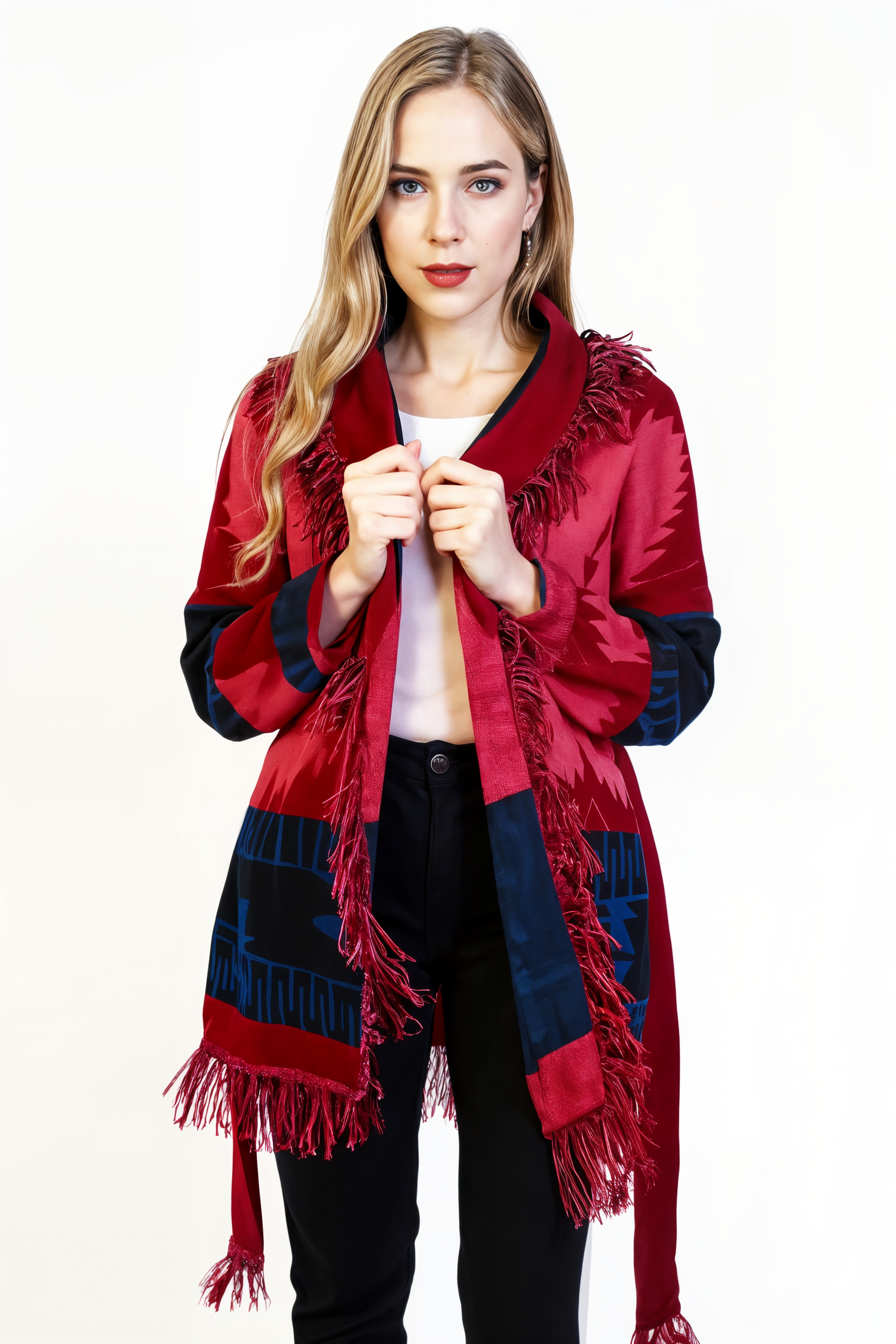 Chaqueta, cardigan estampado étnico, 100% poliéster, corte recto, estilo boho chic, tallas S, M, L, cómoda y versátil. ✅Entrega 24/48h